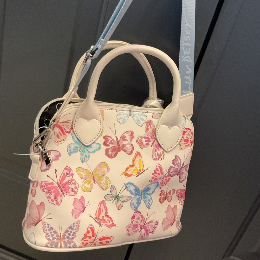 Luv Betsey by Betsey Johnson Butterfly Satchel Crossbody Bag White Multi NWT